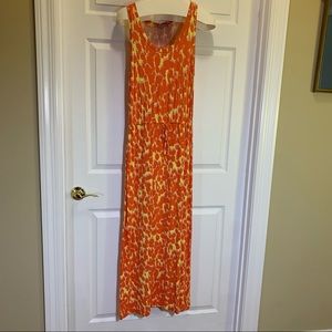 Gap Lava Orange Sleeveless Maxi Dress SP